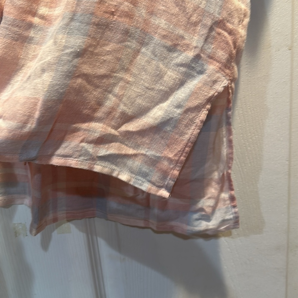 Rails Whitney Linen Verona Plaid Oversized Camp Button Down Shirt S - Picture 7 of 9